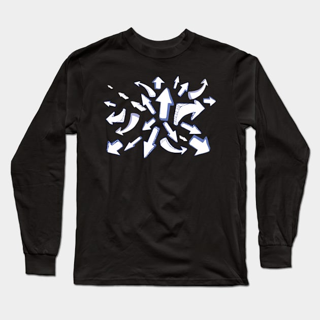 Sketched Arrows Long Sleeve T-Shirt by THP Creative